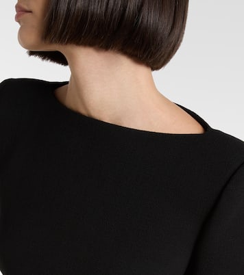 Minikleid aus Schurwolle mit Shearling | Valentino