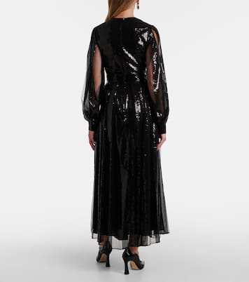 Sequined tulle maxi dress | Elie Saab