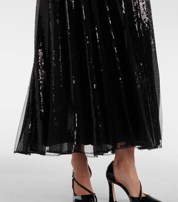 Sequined tulle maxi dress | Elie Saab