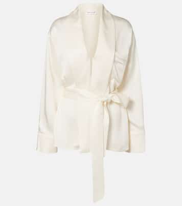 Wickeltop aus Satin  | Victoria Beckham