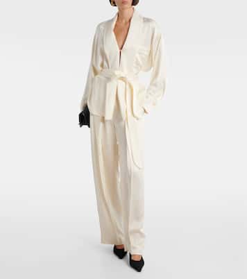 Wickeltop aus Satin  | Victoria Beckham