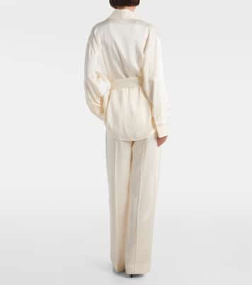 Wickeltop aus Satin  | Victoria Beckham