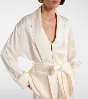 Wickeltop aus Satin  | Victoria Beckham