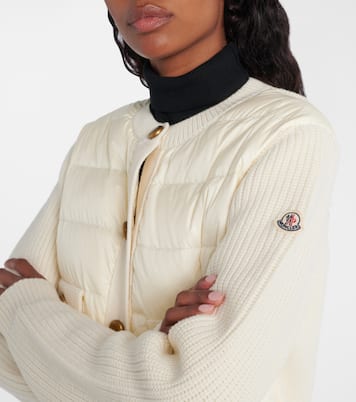 Down-paneled virgin wool cardigan | Moncler