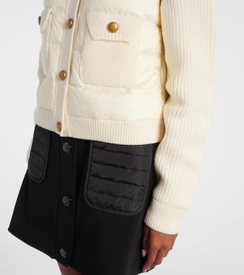 Down-paneled virgin wool cardigan | Moncler