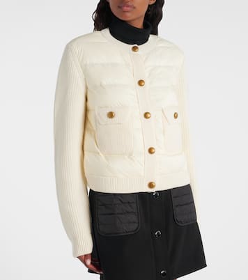 Down-paneled virgin wool cardigan | Moncler