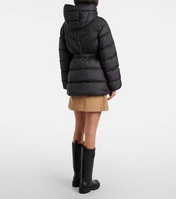 Brosse belted hooded down jacket | Moncler