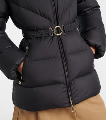 Brosse belted hooded down jacket | Moncler