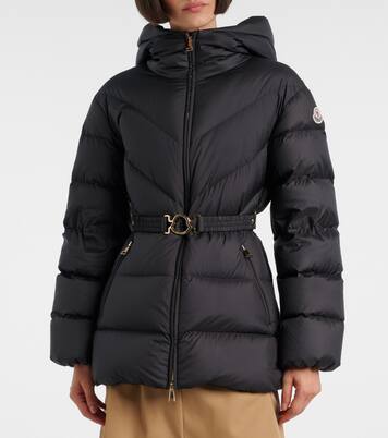 Brosse belted hooded down jacket | Moncler