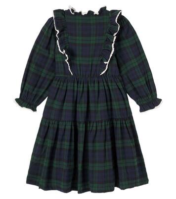 Bella checked ruffled cotton dress | C'era Una Volta