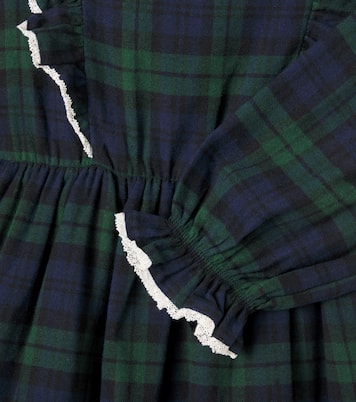 Bella checked ruffled cotton dress | C'era Una Volta