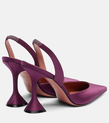 Holli 95 satin slingback pumps | Amina Muaddi