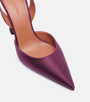Holli 95 satin slingback pumps | Amina Muaddi