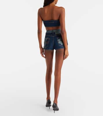 Trompe-l'œil denim shorts | Jean Paul Gaultier