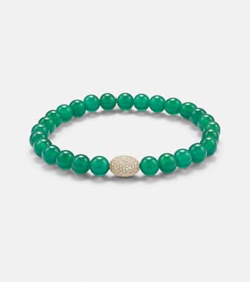 14kt gold bracelet with onyx and diamonds | Sydney Evan