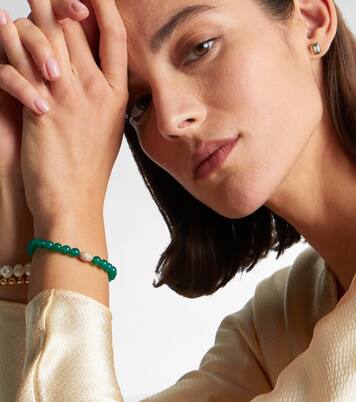 14kt gold bracelet with onyx and diamonds | Sydney Evan