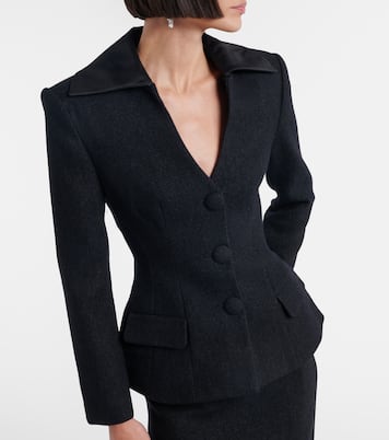 Wool-blend twill midi dress | Self-Portrait