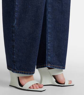 Mules compensées Wave 110 en daim | Alaïa