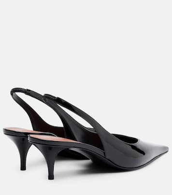 Slingback-Pumps Anok 55 aus Lackleder | Amina Muaddi