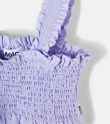 Rolfia ruched cotton top | Molo