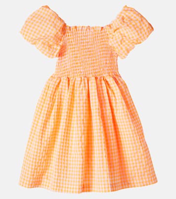 Cherisla gingham cotton-blend seersucker dress  | Molo