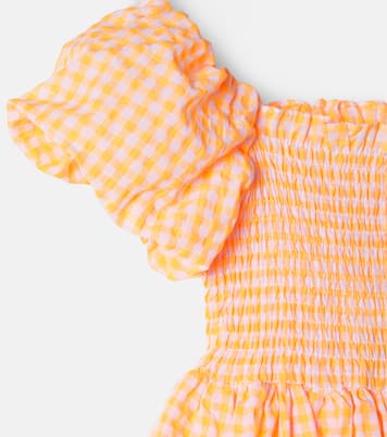 Cherisla gingham cotton-blend seersucker dress  | Molo