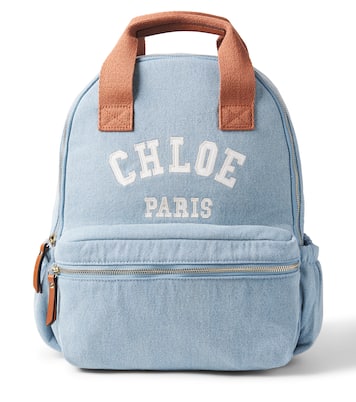 Rucksack aus Denim mit Leder | Chloé Kids