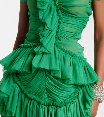 Ruffled silk top | Dries Van Noten