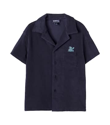 Embroidered cotton terry shirt  | Vilebrequin Kids