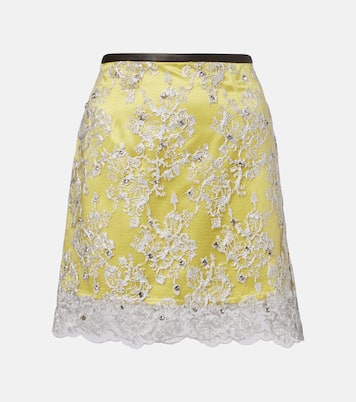 Embellished lace miniskirt | Jacques Wei