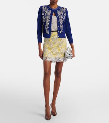 Embellished lace miniskirt | Jacques Wei