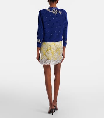 Embellished lace miniskirt | Jacques Wei