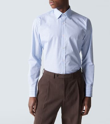 Checked cotton poplin shirt | Charvet