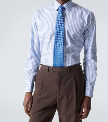 Checked cotton poplin shirt | Charvet