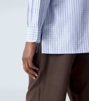 Checked cotton poplin shirt | Charvet