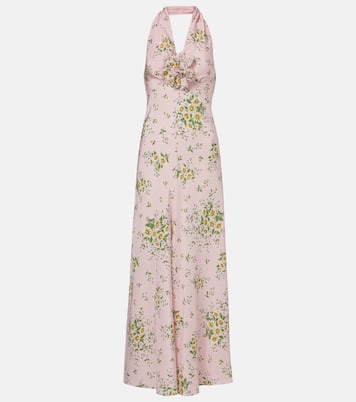 Floral-appliqué floral silk crêpe gown | Rodarte