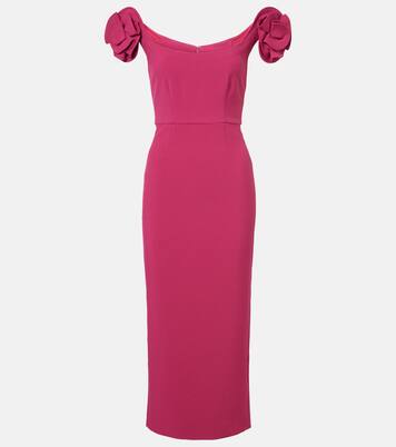 Floral-appliqué bustier dress | Roland Mouret