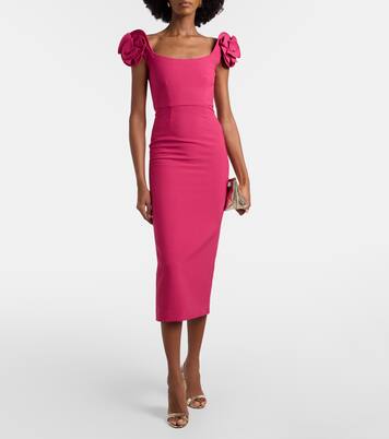 Floral-appliqué bustier dress | Roland Mouret