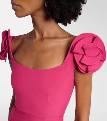 Floral-appliqué bustier dress | Roland Mouret