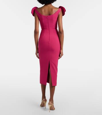 Floral-appliqué bustier dress | Roland Mouret