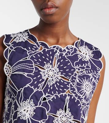 Embroidered floral cotton crop top | Farm Rio