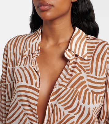 Moana oversized printed cotton shirt | ViX Paula Hermanny