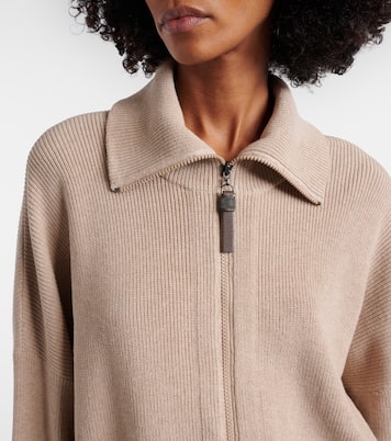 Knitted cotton blouson jacket | Brunello Cucinelli