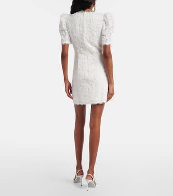 Bridal Dillon embellished lace minidress | Rebecca Vallance
