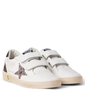 Ball Star glitter leather sneakers | Golden Goose Kids