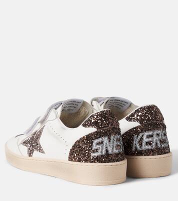 Ball Star glitter leather sneakers | Golden Goose Kids