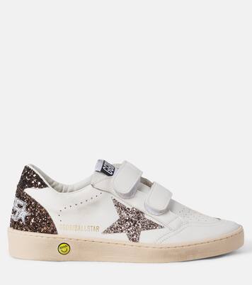 Ball Star glitter leather sneakers | Golden Goose Kids