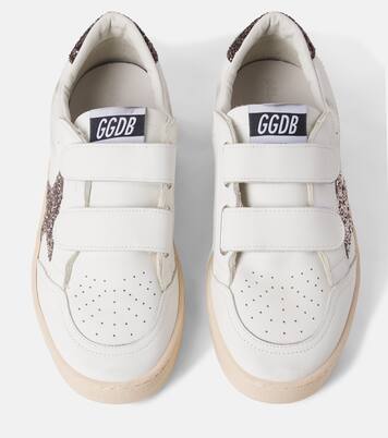 Ball Star glitter leather sneakers | Golden Goose Kids