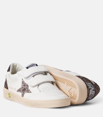 Ball Star glitter leather sneakers | Golden Goose Kids