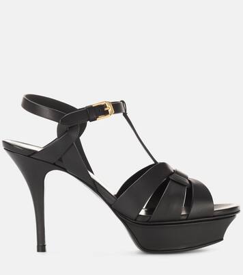 Plateausandalen Tribute 105 aus Leder | Saint Laurent